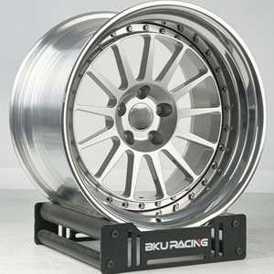 ล้อฟอร์จ 3 ชิ้น Bku สำหรับรถยนต์ <span class=keywords><strong>Mercedes</strong></span> <span class=keywords><strong>Benz</strong></span> S <span class=keywords><strong>W124</strong></span> W126 W140 W220 <span class=keywords><strong>190e</strong></span> W201 ขนาด 17 18 19 นิ้ว ล้ออัลลอยสีเงินขัดเงาแบบกำหนดเอง - Product Image 6