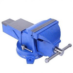 Étau d'établi industriel OEM multi-usages en acier de 3/4/5/6/8/10 pouces avec base pivotante, surfaces de mâchoires biseautées, dentées et lisses, garantie 12 mois - Product Image 2