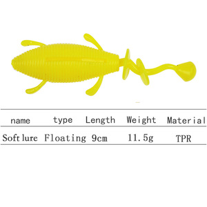 <b>Floating</b> Soft Worm Bait 9cm 11.5g TPR Lure For Bass <b>Fishing</b> Lure <b>Fishing</b> - Product Image 3