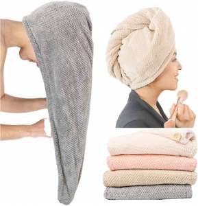 Serviette de cheveux pour femme en microfibre ultra-fine, super absorbante et à séchage rapide, idéale pour la maison et le salon de coiffure, vente en gros et personnalisable - Product Image 1