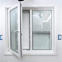 Matériaux de construction écologiques modernes à économie d'énergie, double vitrage, isolation thermique, insonorisation, profil en vinyle blanc, alliage d'aluminium