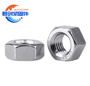 Bán buôn Mỹ hạt M3 vật liệu titan Hex Nut 304/316 thép không gỉ lục giác vít Nut kẽm mạ din934 số liệu - Product Image 1