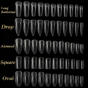 240 pcs/Box Faux Ongles Accessoires Couverture Complète Cercueil Semi-Givré Stiletto Nail Square <span class=keywords><strong>Capsule</strong></span> Salon Tip Faux Nail Art Tips - Product Image 6