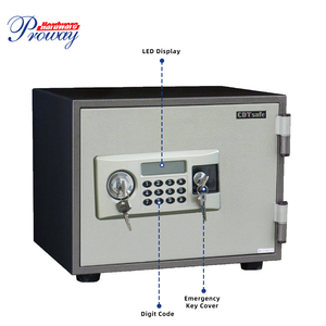 Hộp két sắt chống cháy hạng nặng, chống cháy, khóa điện tử, có chìa khóa dự phòng - Product Image 4