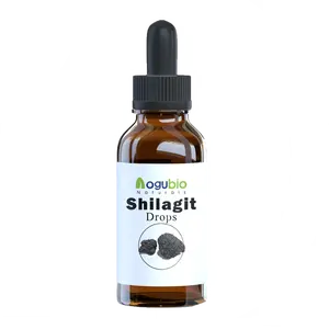 Aogubio OEM Factory Nature Purified Shilajit Drops Fulvic Acid Shilajit Extract Resin Pure Himalayan Shilajit Liquid