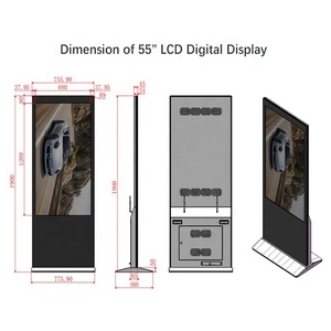 China Factory 32 43 50 55 65 Inch FHD LCD Touch Screen <b>Display</b> Interactive Digital Signage for Video Advertising Floor Standing - Product Image 3