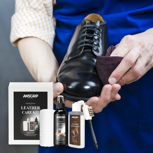 AKSGRP Kit de cirage de chaussures en cuir de formule naturelle personnalisée Kit de nettoyage et de revitalisant pour chaussures et bottes - Product Image 5