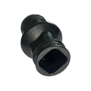 PVC water pipe joint black rubber connector joint with pipe clamp used in poultry farm automatic drinking line equipment