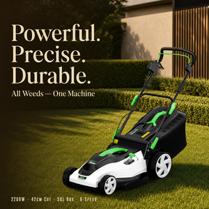 Tondeuse à gazon électrique haute puissance 2200W, largeur de coupe 42CM, 6 vitesses, bac à herbe 50L, moteur en cuivre, protection <span class=keywords><strong>thermique</strong></span>, tondeuse de jardin - Product Image 4