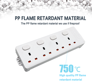 6 Way อังกฤษสหราชอาณาจักรทั่วไปปลั๊กไฟ13amp สลับป้องกันไฟกระชากซ็อกเก็ตขยายที่มี<span class=keywords><strong>2</strong></span>/3/5เมตร Cabale - Product Image 5