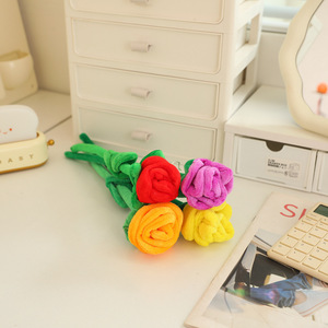 Juguete de Peluche de Girasol Sonriente de Simulación Colorido, Ramo de Flores de Tela, Decoración para el Hogar y Fiestas, Varios Tamaños - Product Image 6