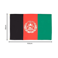 Drapeau afghan promotionnel en gros, bannière personnalisée pas chère, drapeau de l'Afghanistan en polyester