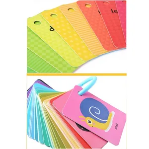 Trẻ em Chơi và Học Tập Tùy Chỉnh Flash Cards Giáo Dục Phổ Biến Thấp MOQ Đầy Đủ Màu Sắc Cho Trẻ Em