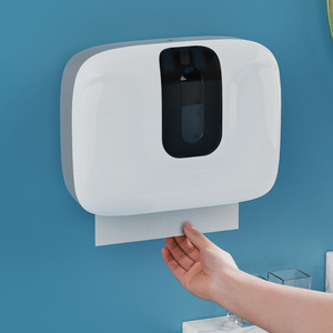 Wall Mounted <b>Paper</b> Towel Dispenser Rectangular No Drilling Required For Bathroom <b>Kitchen</b> Use ABS Material - Product Image 3