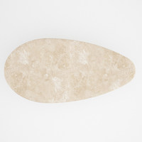 Mesa de Centro de Mármol Travertino Amarillo Nórdico, Mármol Sólido, Diseño Italiano Creativo, Mueble Ovalado para Sala de Estar, Geju