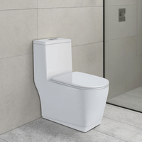 Vente chaude Toilette moderne de luxe allongée Haute qualité Monobloc en céramique S-trap Économie d'eau Double chasse d'eau Fermeture lente Montage au sol