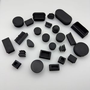 Furniture <b>Plastic</b> End Cap Black Anti Slip Square Tube Plug For <b>Shelf</b> Table Chair Foot Pad Modern Minimalist Style - Product Image 1