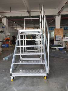 Aangepaste Aluminium 6000 Serie Industriële Mobiele Werkplatform Luchthaven Trapladder Loopbruggen Overdracht Onderhoud Viaduct - Product Image 5