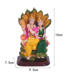 風水樹脂工芸品ヒンドゥー教の神像タイヴィシュヌとラクシュミ夫婦の彫刻東南アジアタイ寺院の装飾品 - Product Image 5