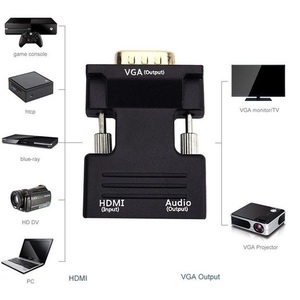 Adaptador HDMI a VGA con salida de audio de 3,5 mm para conexión a monitor de computadora - Product Image 2