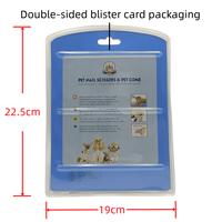 Peigne de toilettage pour animaux de compagnie multifonctionnel 3-en-1 en plastique écologique de haute qualité avec lime à ongles et coupe-ongles en acier inoxydable