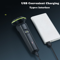 Rasoir électrique à triple lames magnétiques flottantes pour hommes Rasoir électrique rechargeable par USB Type-C Rasoir électrique pour hommes