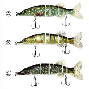 Premio al mejor producto otorgado en China Fish Super Flexible 9 Segmented Pike Muskie Lure 8 "Pike Walleye Señuelos de pesca - Product Image 6