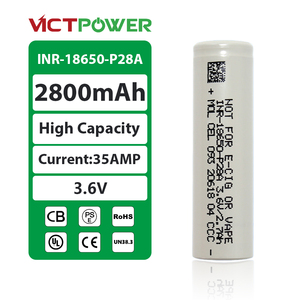 แบตเตอรี่แท้ Molicel P28a รุ่น 18650 ชาร์จได้ 3.7V Li-Ion ความจุ 2800mAh อัตราการคายประจุสูง 35A สำหรับเครื่องมือไฟฟ้า - Product Image 1