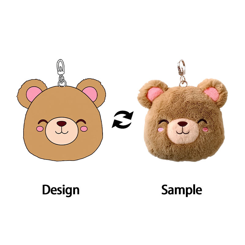 Portachiavi in peluche personalizzato