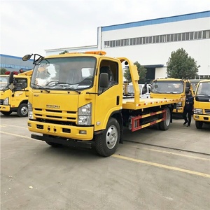Japan ISUZU 700P One Tow Two Flat Wrecker Factory Price Accident Rescue 3ton 4ton Winch <b>Flatbed</b> Wrecker <b>Truck</b> - Product Image 3
