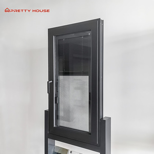 Với móng tay vây tùy chỉnh nhà biệt thự cửa nhôm và cửa sổ đôi kính cửa sổ với màn hình an ninh - Product Image 5