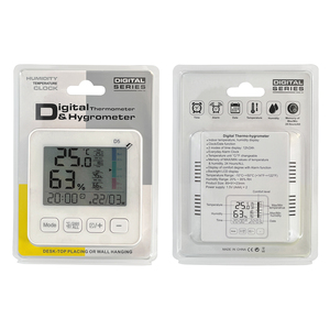 D5 kỹ thuật số Nhiệt ẩm kế với đồng hồ & đèn nền-Độ chính xác cao trong nhà nhiệt độ độ ẩm màn hình, - Product Image 6