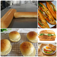 Machine à trancher les pains à burger et les pains à hot-dog à épaisseur réglable