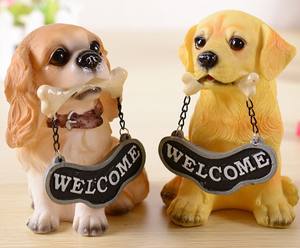 Figura Decorativa de Jardín de Resina Ecológica con Diseño de Perro <span class=keywords><strong>Cocker</strong></span> Spaniel Amarillo, Patrón Personalizable, Coleccionable - Product Image 4