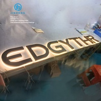 Enseigne LED Programmable Qualité Supérieure, Lettres 3D Découpées au Laser, Acier Inoxydable, Panneau Imprimé, Logo Acrylique en Gros