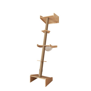 Árbol rascador reclinable para gatos, estilo cápsula espacial, montado en la pared, poste rascador de madera maciza, plataforma de escalada para gatos, cama para gatos - Product Image 5