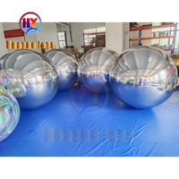 2024 suspendu gonflable miroir boule miroir ballon géant miroir sphère pour décoration scellé or/argent boule grande boule brillante