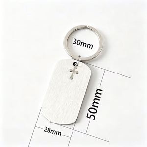 DIY Custom Laser <b>Engraving</b> logo UV Color Printing Photo Blank Material Holiday Promotion Gift Stainless Steel Dog Tag Keychain - Product Image 2