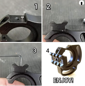 Nhôm hợp kim săn bắn Đèn pin gắn kết với 3 khe cắm và 12g thùng kẹp để sử dụng chiến thuật - Product Image 6