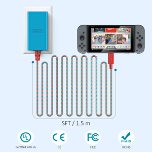Adaptateur secteur pour <span class=keywords><strong>Nintendo</strong></span> <span class=keywords><strong>Switch</strong></span> – Prises Japon, Europe, Amérique, Royaume-Uni – Accessoire filaire pour console de jeu – Exclusivité transfrontalière - Product Image 3