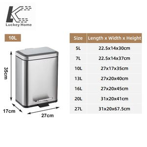 Maßgefertigter 5/10/20/27L Weißer Metall-Pedal-Mülleimer mit Deckel - Moderner Küchen-Abfall- und Recyclingbehälter - Product Image 6