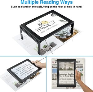 Lupa grande de página completa con soporte de luz para lectura de personas mayores - Product Image 6