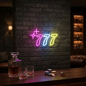 Enseigne néon numérique 777 porte-bonheur, motif ange, étoile, LED USB à intensité variable, étanche IP67, lumière du jour 5000K, décoration murale, cadeau de <span class=keywords><strong>numerologie</strong></span> spirituelle - Product Image 4