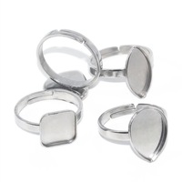 Vergoldete Ring basen Edelstahl Flache runde ovale quadratische Herz rohlinge für Schmuck herstellung einstellungen Ergebnisse
