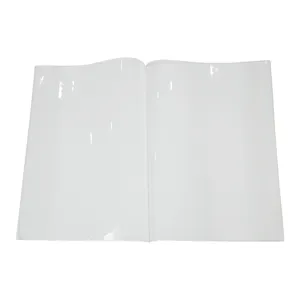 Cheap A3 A4 transparent white embossed stretchable clear booking protection covers custom eco friendly pvc book cover