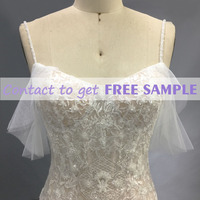 TEENYEE Boho Chic sirène chapelle train queue de poisson robes de mariée robe de gala français tulle dentelle robe de soirée de mariage