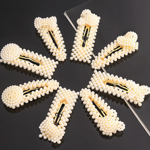 LRTOU Vente en gros d'accessoires de <span class=keywords><strong>cheveux</strong></span> pour femmes, barrettes géométriques simples, pinces à <span class=keywords><strong>cheveux</strong></span> en perles, pinces à <span class=keywords><strong>cheveux</strong></span> BB pour filles - Product Image 2