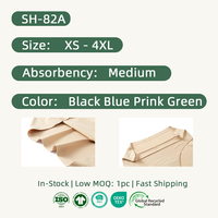 Culottes menstruelles Shanhao OEM personnalisées, sans couture, anti-fuites, en coton biologique, pour flux abondant, anti-fuites latérales.