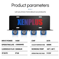 Xenplus PZ2-LM40B 140W 6000K 50000LM Plaque de lentille de projecteur LED pour feux de plaque d'immatriculation, compatible Philippines, Russie, Vietnam, Thaïlande, pour éclairage automobile