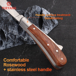 Yueyang đôi lưỡi ghép dao rắn gỗ xử lý thẳng lưỡi Trọng lượng nhẹ cầm tay bền cắt tỉa Gấp Cắm Trại dao - Product Image 4